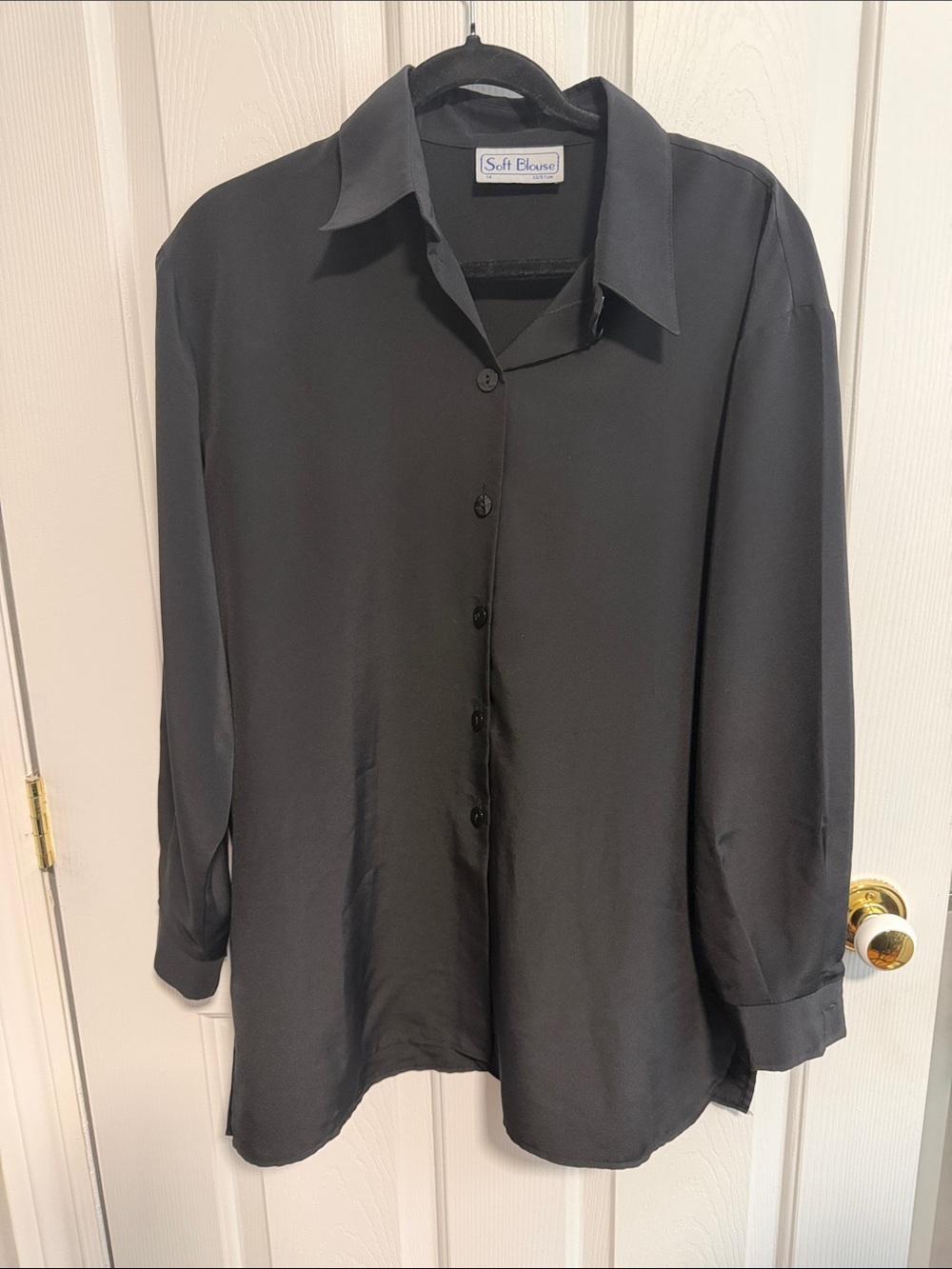 Women Black Button-Up Shirt